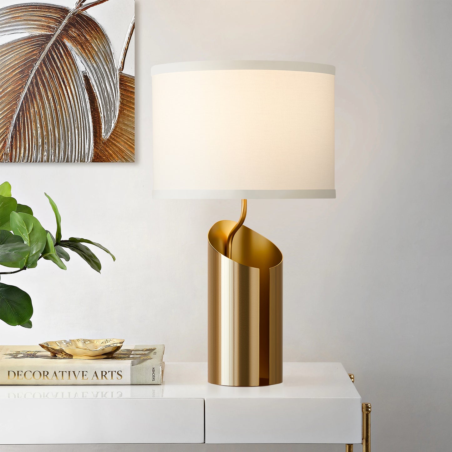 NATYSWAN 21.8-inch Compact Table Lamp with On/Off Switch, Industrial Metal Design for Desk, Office, or Bedroom(Not Included Bulb)