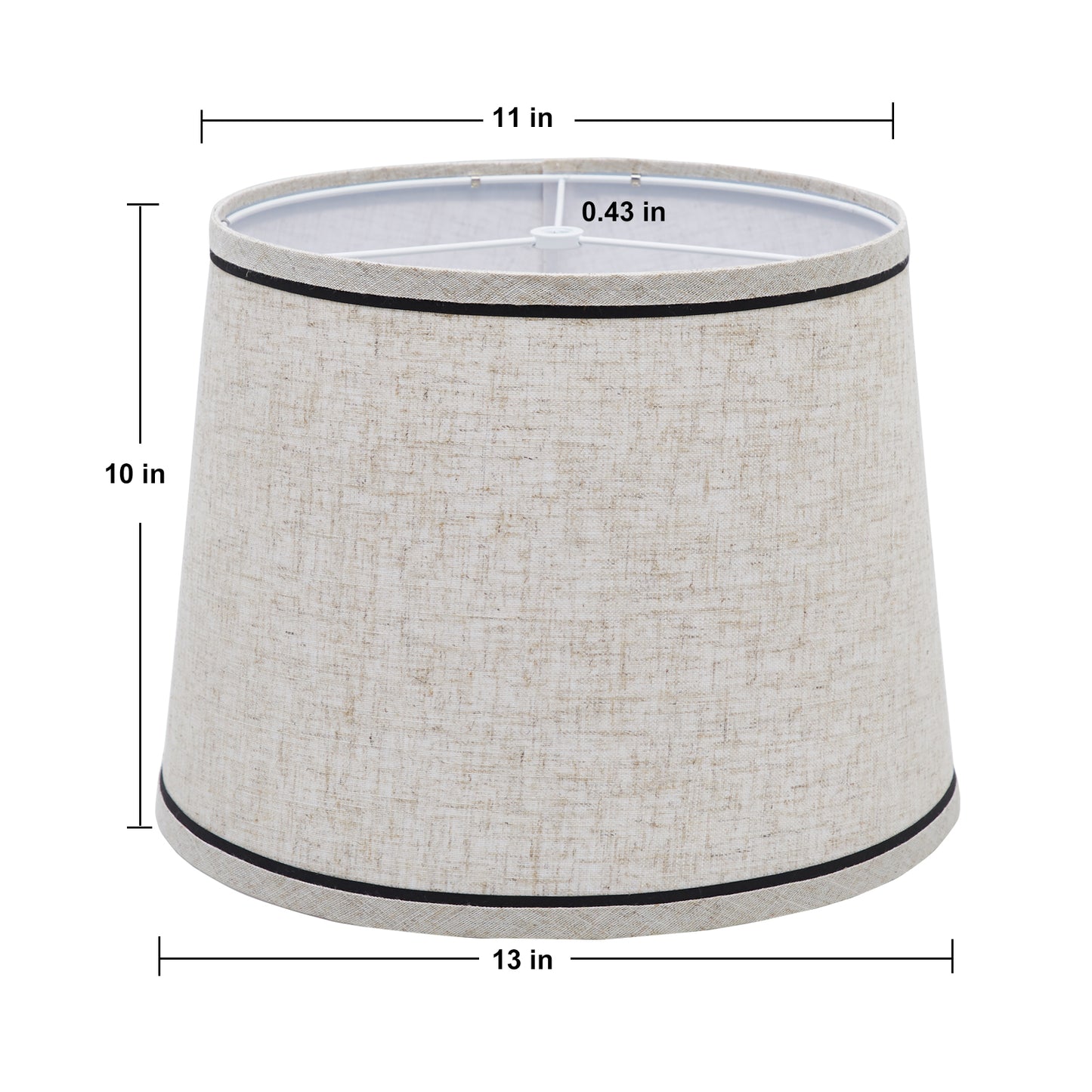 NATYSWAN Drum Lampshades Set of 2, Fabric Lampshades for Table Lamps Floor Lamps, 13" Top x 11" Bottom x 10" High, Lamp Shade Harp Holder Included
