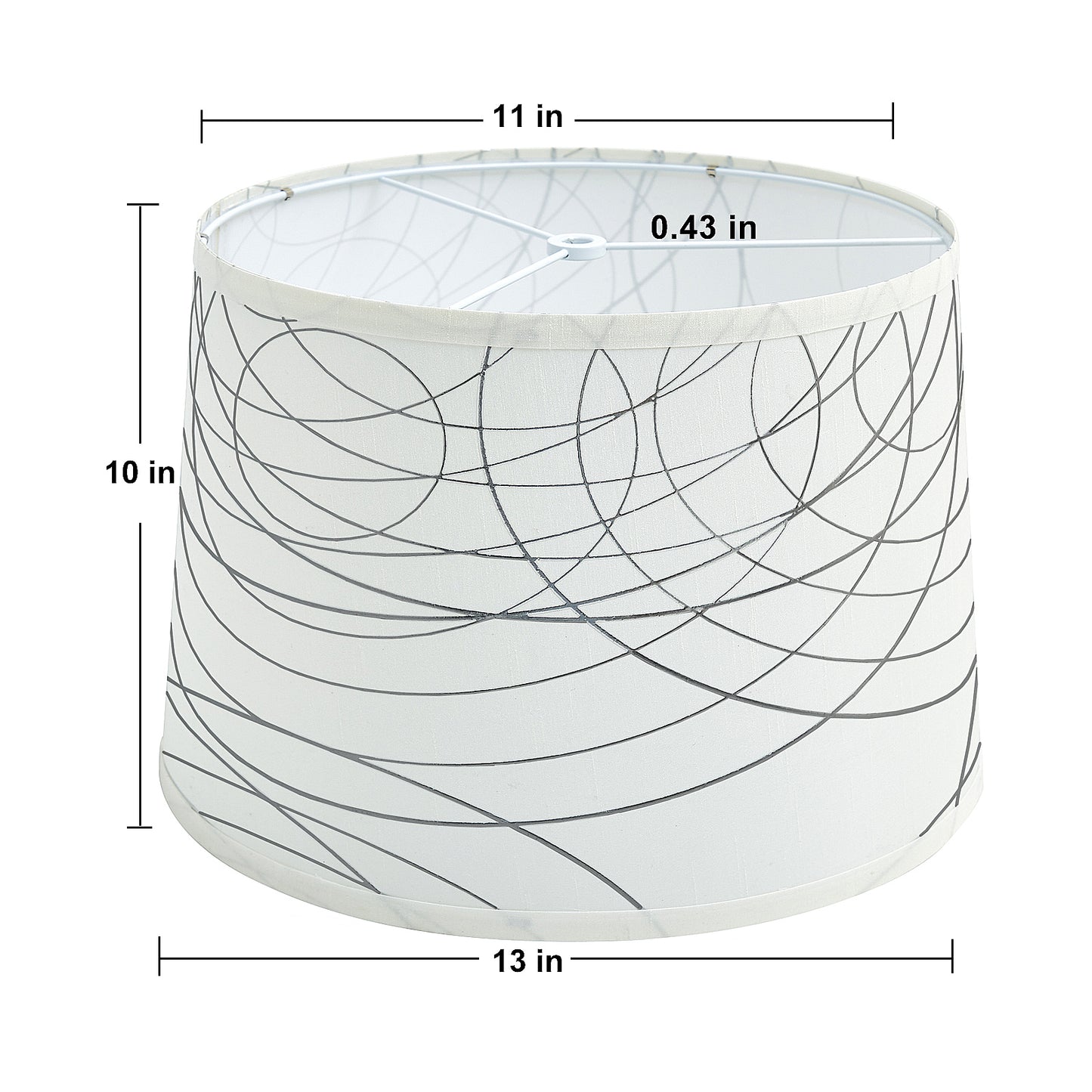 NATYSWAN Drum Lampshades Set of 2, Fabric Lampshades for Table Lamps Floor Lamps, 13" Top x 11" Bottom x 10" High, Lamp Shade Harp Holder Included