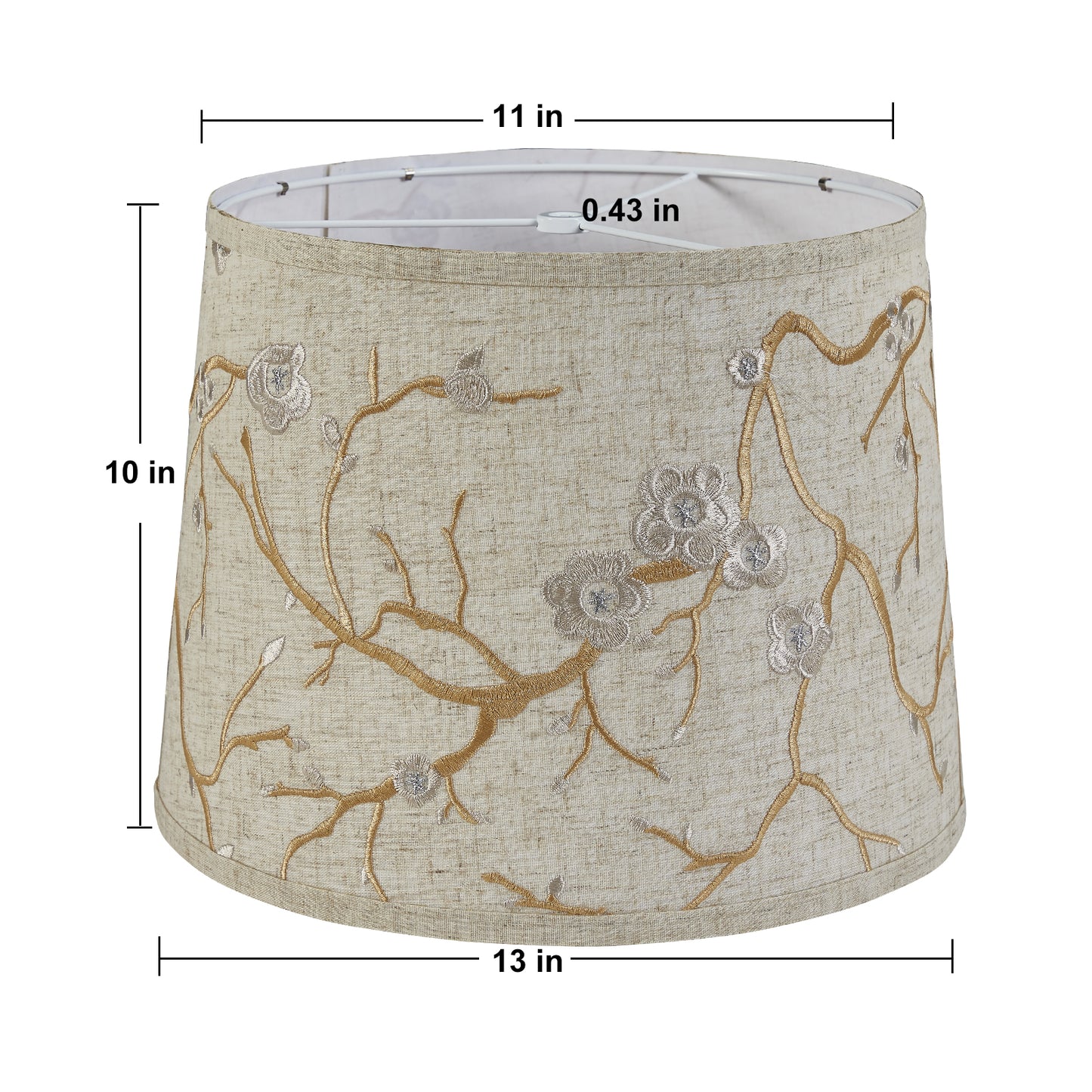 NATYSWAN Drum Lampshades Set of 2, Fabric Lampshades for Table Lamps Floor Lamps, 13" Top x 11" Bottom x 10" High, Lamp Shade Harp Holder Included
