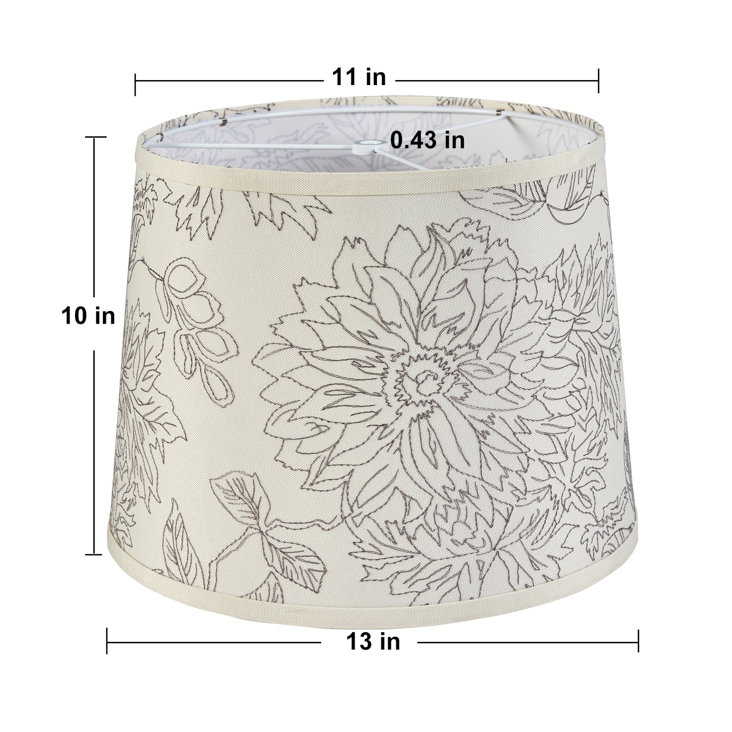 NATYSWAN Drum Lampshades Set of 2, Fabric Lampshades for Table Lamps Floor Lamps, 13" Top x 11" Bottom x 10" High, Lamp Shade Harp Holder Included