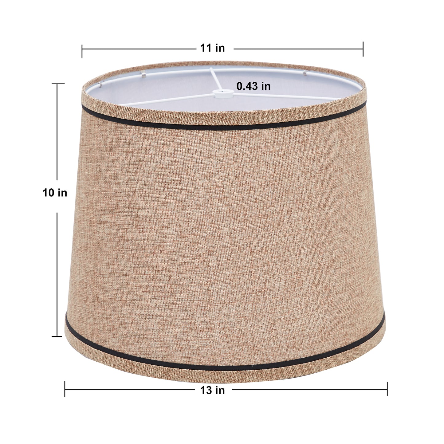 NATYSWAN Drum Lampshades Set of 2, Fabric Lampshades for Table Lamps Floor Lamps, 13" Top x 11" Bottom x 10" High, Lamp Shade Harp Holder Included