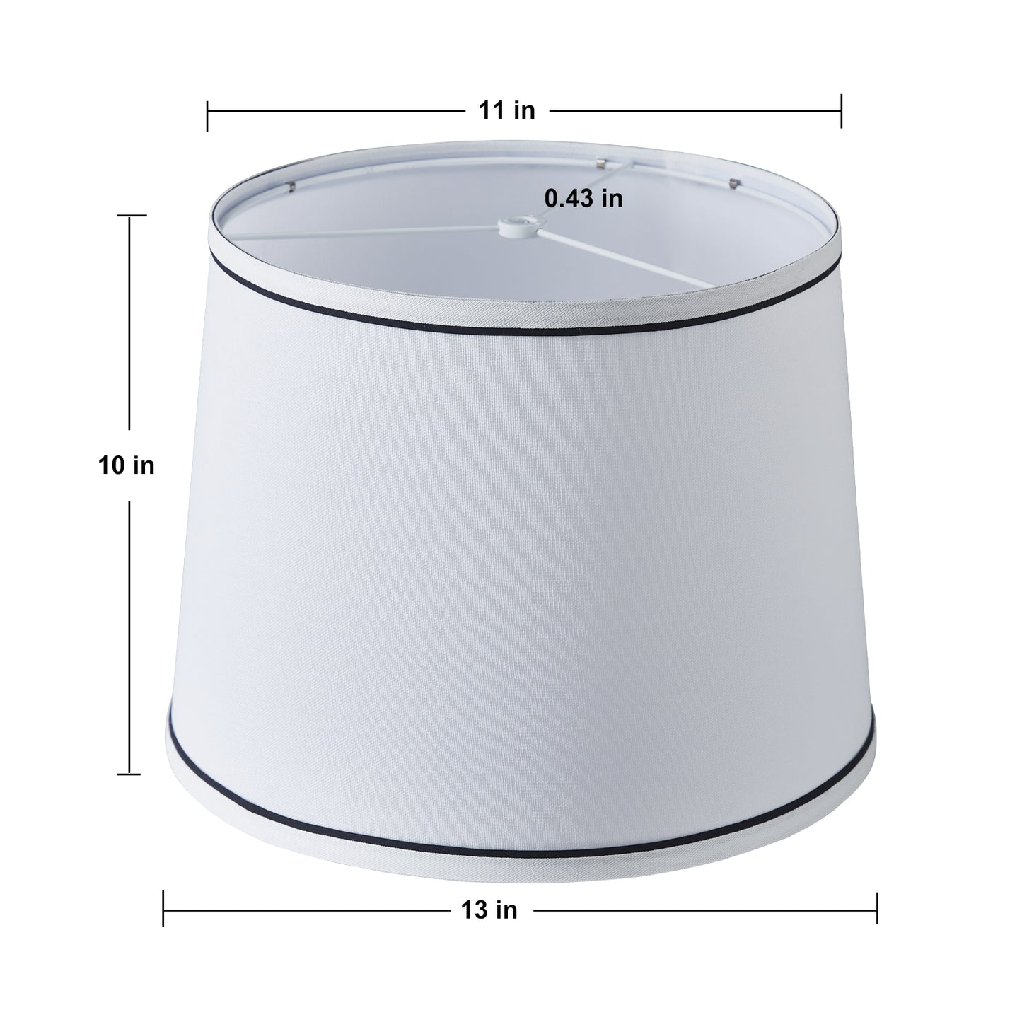 NATYSWAN Drum Lampshades Set of 2, Fabric Lampshades for Table Lamps Floor Lamps, 13" Top x 11" Bottom x 10" High, Lamp Shade Harp Holder Included