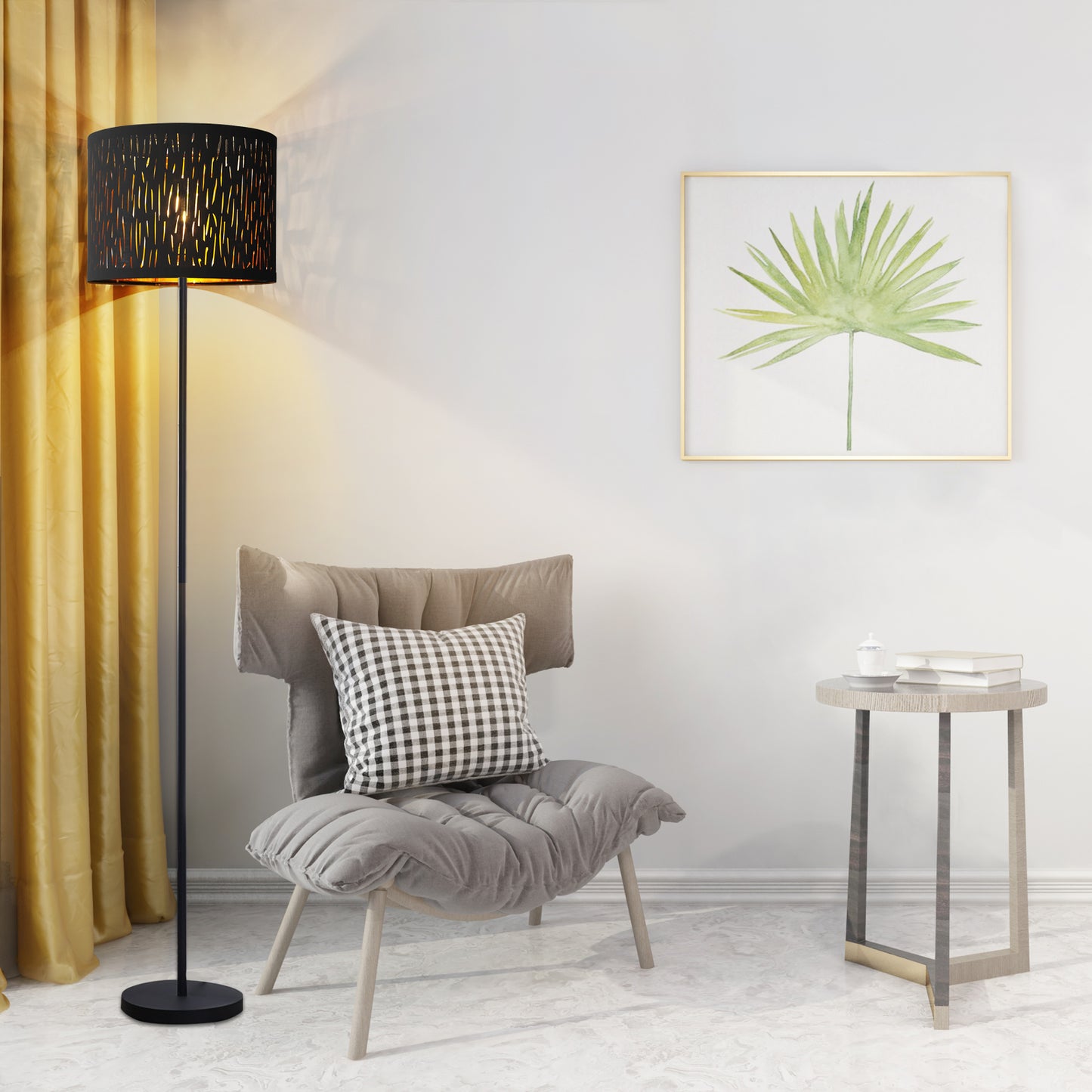 NATYSWAN Drum Lampshades Set of 2, Fabric Lampshades for Table Lamps Floor Lamps, 13" Top x 11" Bottom x 10" High, Lamp Shade Harp Holder Included