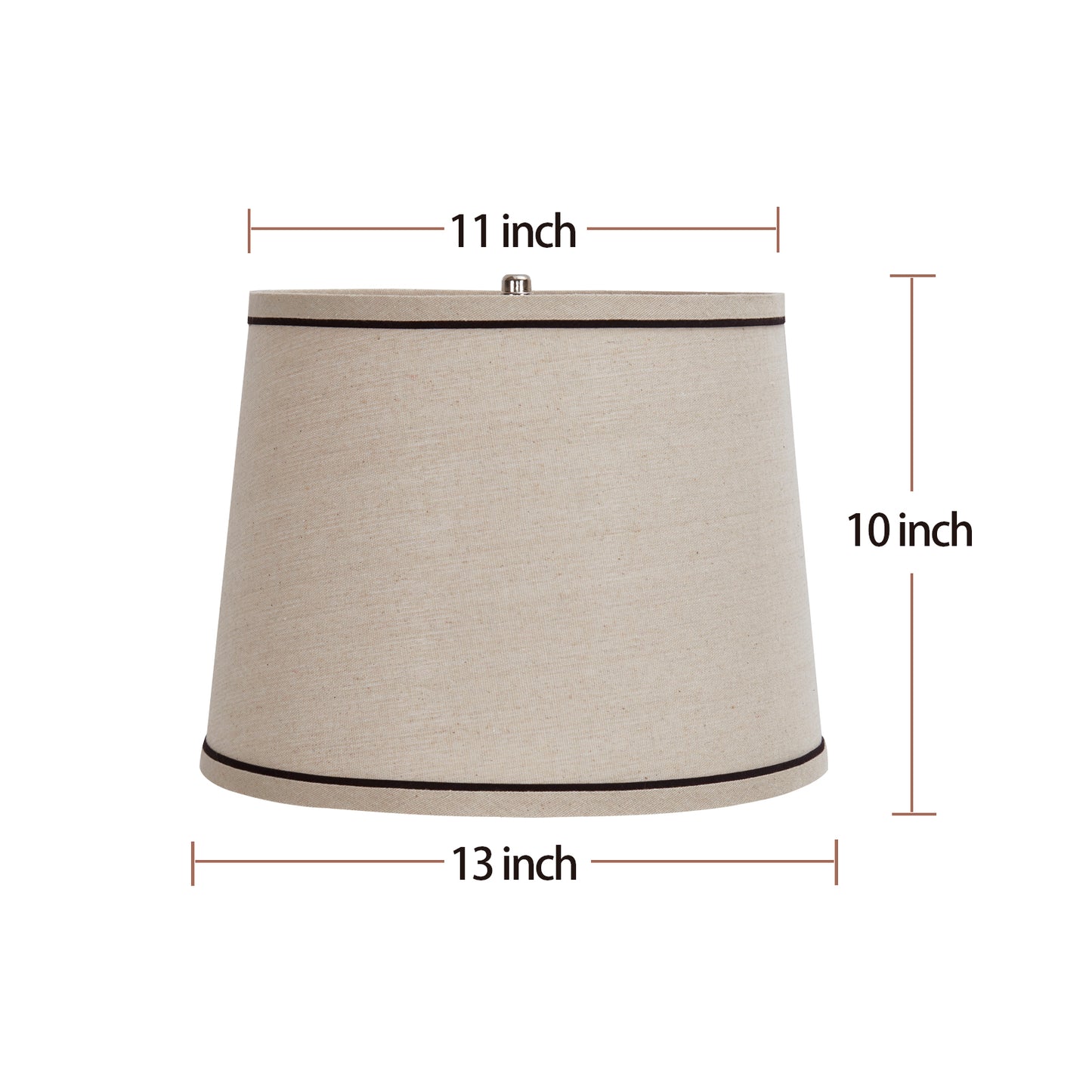 NATYSWAN Drum Lampshades Set of 2, Fabric Lampshades for Table Lamps Floor Lamps, 13" Top x 11" Bottom x 10" High, Lamp Shade Harp Holder Included