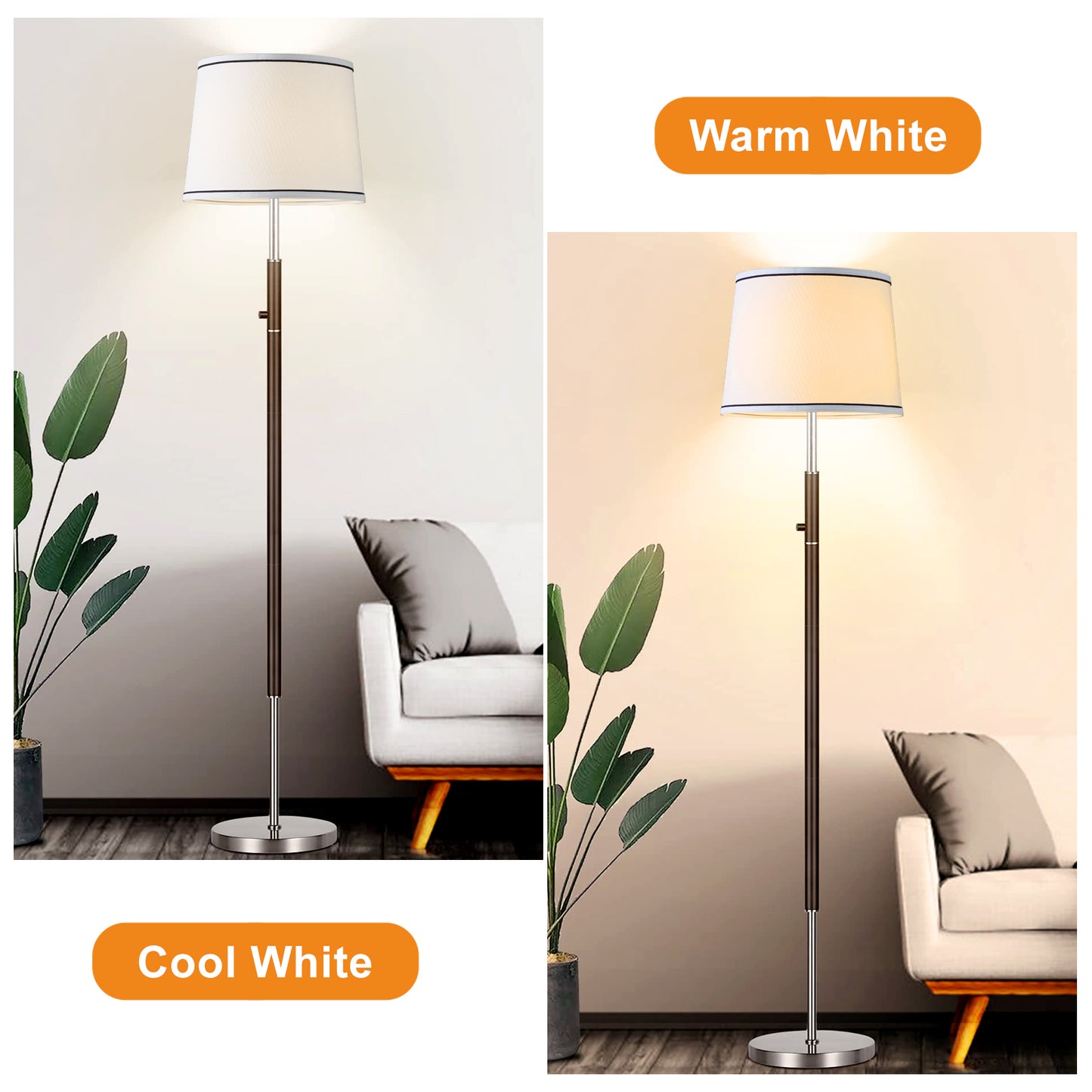 NATYSWAN Drum Lampshades Set of 2, Fabric Lampshades for Table Lamps Floor Lamps, 13" Top x 11" Bottom x 10" High, Lamp Shade Harp Holder Included