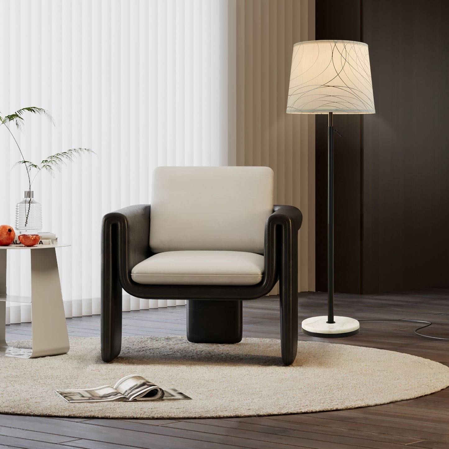 NATYSWAN Drum Lampshades Set of 2, Fabric Lampshades for Table Lamps Floor Lamps, 13" Top x 11" Bottom x 10" High, Lamp Shade Harp Holder Included