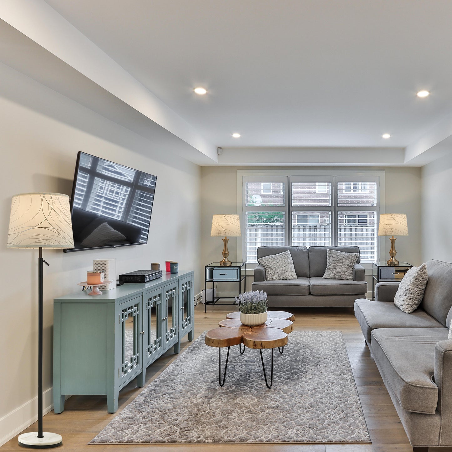 NATYSWAN Drum Lampshades Set of 2, Fabric Lampshades for Table Lamps Floor Lamps, 13" Top x 11" Bottom x 10" High, Lamp Shade Harp Holder Included