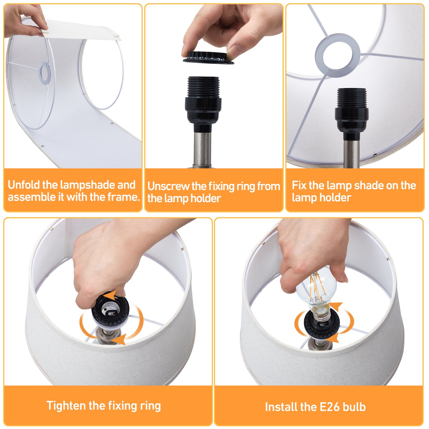 NATYSWAN Table Lamps Set of 2, Lamps for Bedroom with USB Charging Ports, 3 Way Dimmable Touch with Linen Fabric Lampshade, Modern Small Lamp for Nightstand, Living Room (Bulbs Included)