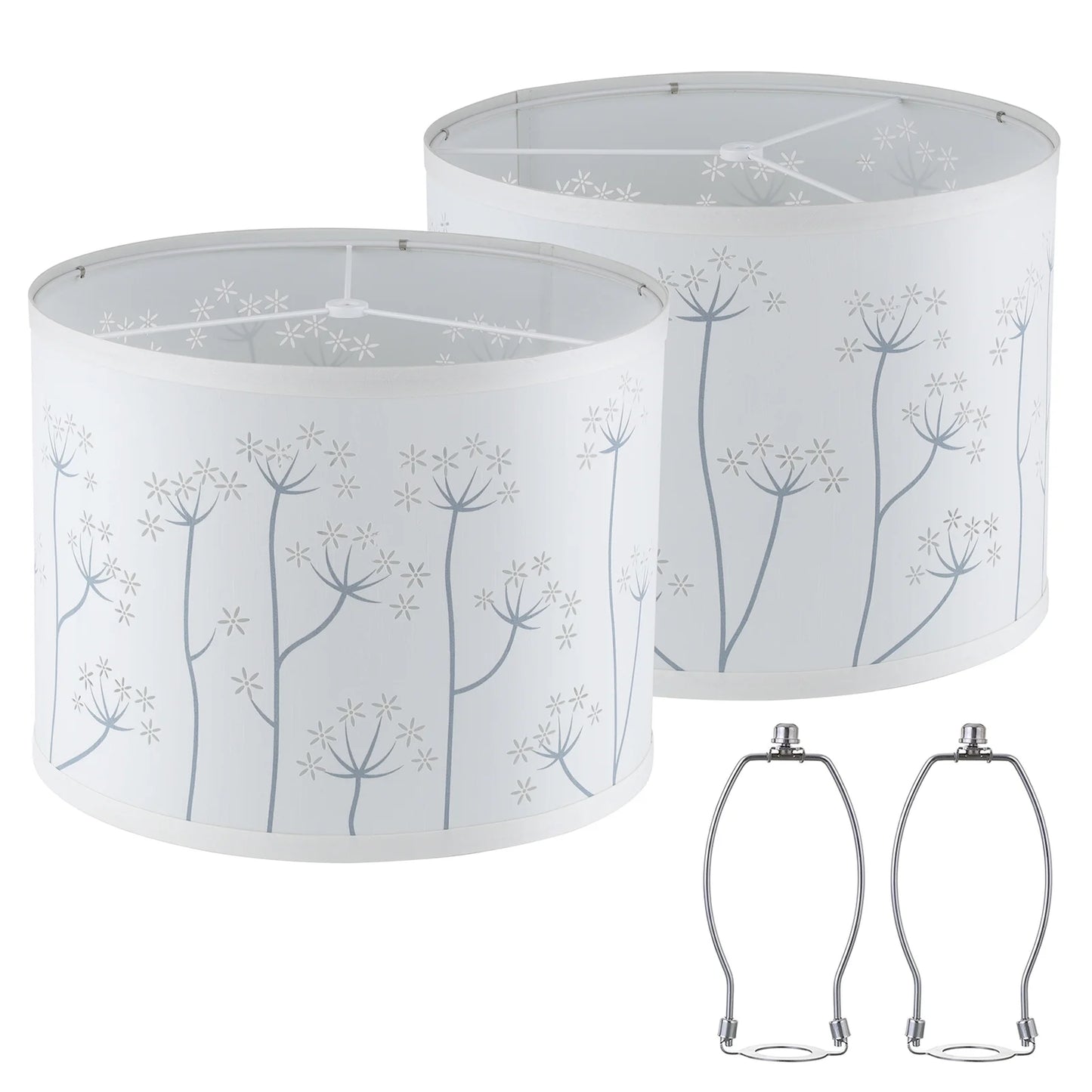 NATYSWAN White Lamp Shade, Large Drum Lampshade , Replacement Lamp Shade Natural Linen Hand Crafted for Table Lamps Floor Lamps, Easy Assembly Required