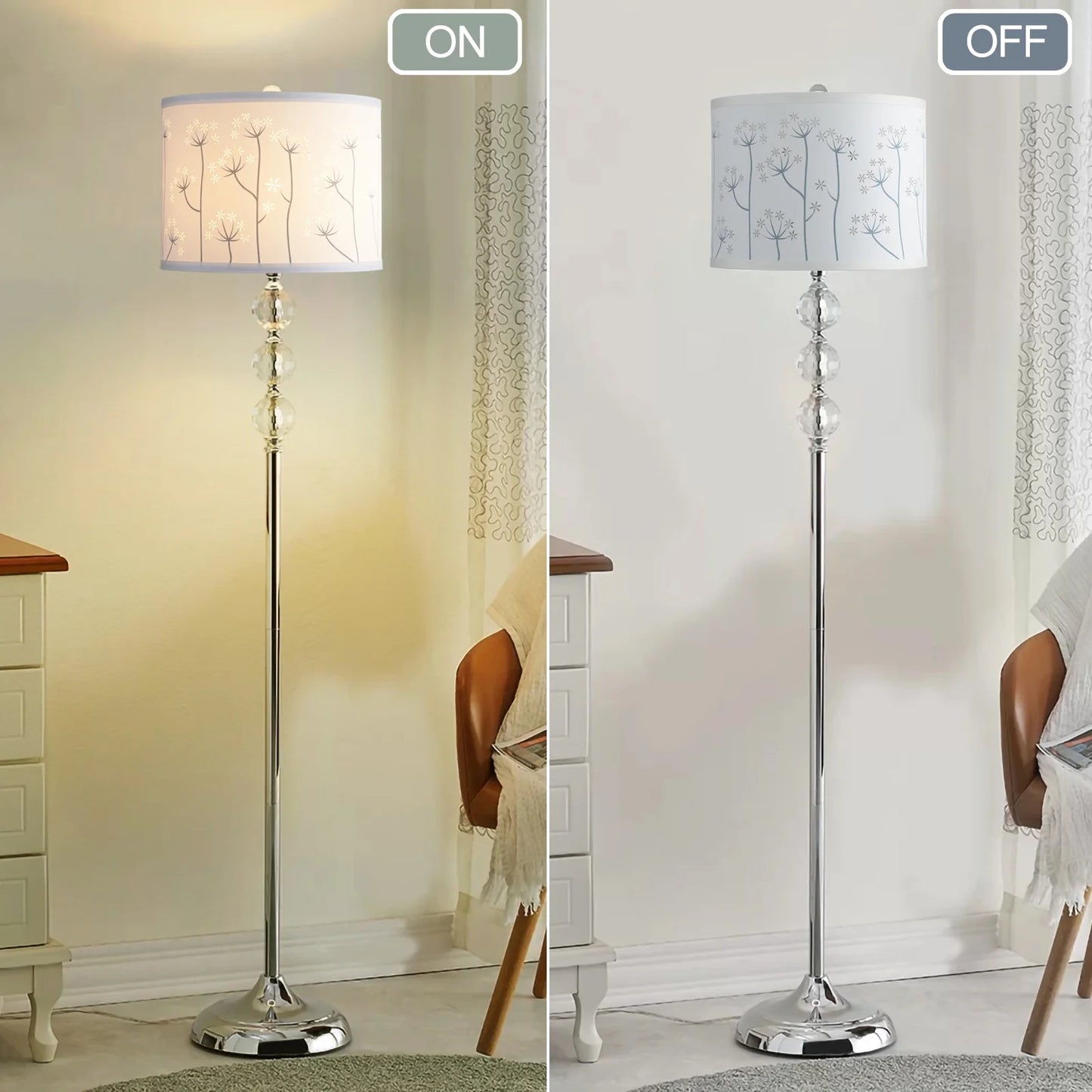 NATYSWAN White Lamp Shade, Large Drum Lampshade , Replacement Lamp Shade Natural Linen Hand Crafted for Table Lamps Floor Lamps, Easy Assembly Required