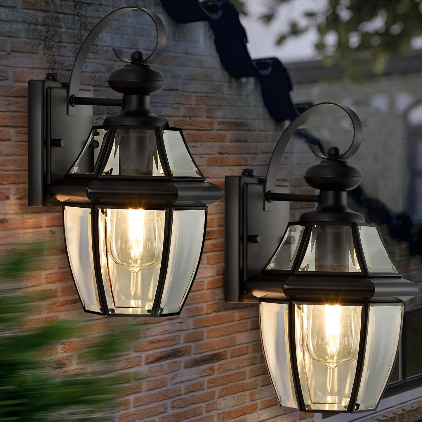 NATYSWAN Outdoor Wall Light, Exterior Light Fixture Waterproof Anti-Rust Porch Sconces Wall Mounted Lighting, Modern Wall Sconce for House Garage