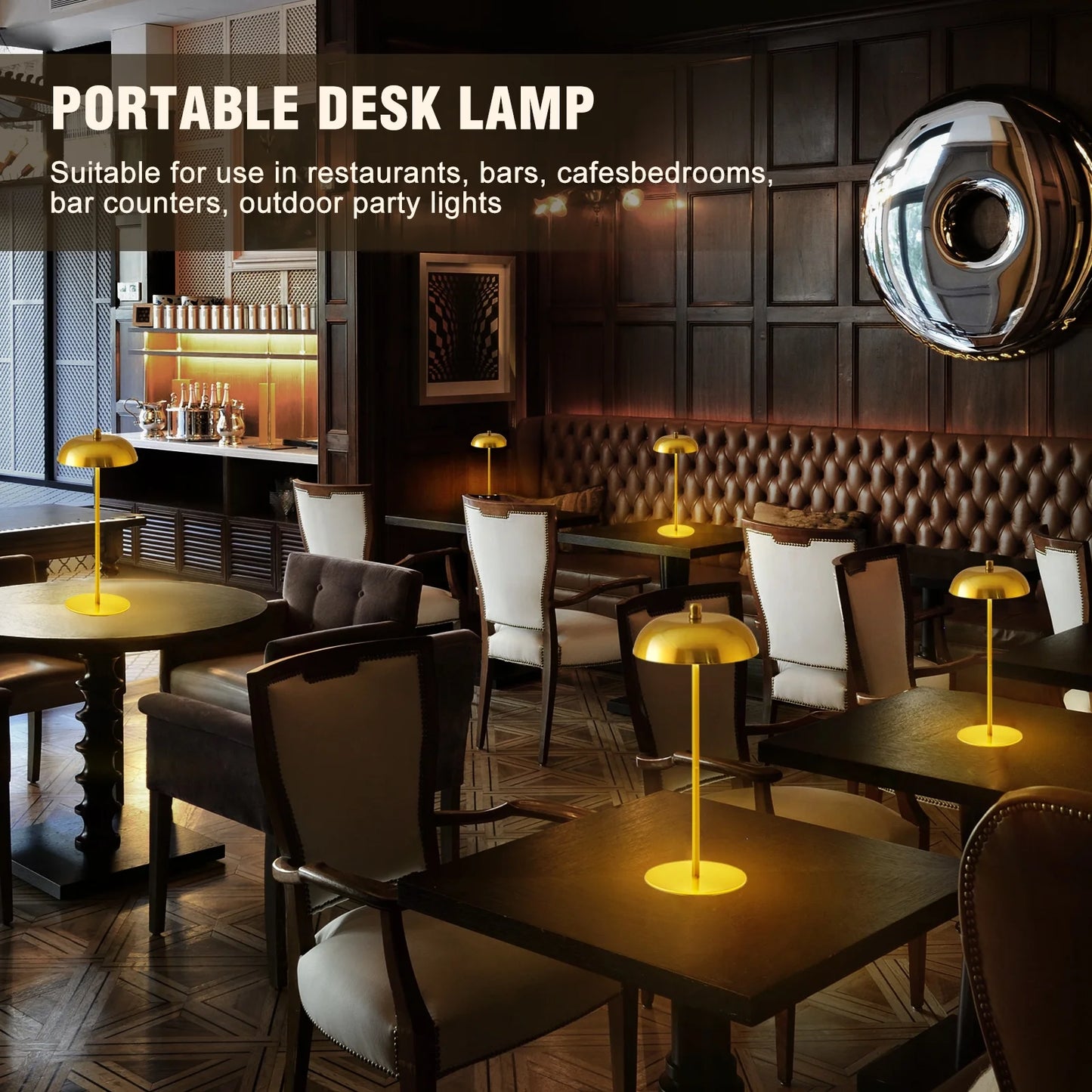 NATYSWAN 2 Pack Rechargeable Table Lamps Cordless Lamp,3 Way Dimmable Battery Operated Touch Lamp,Modern Gold Bedside Lamp for Dorm Home Bedroom Office