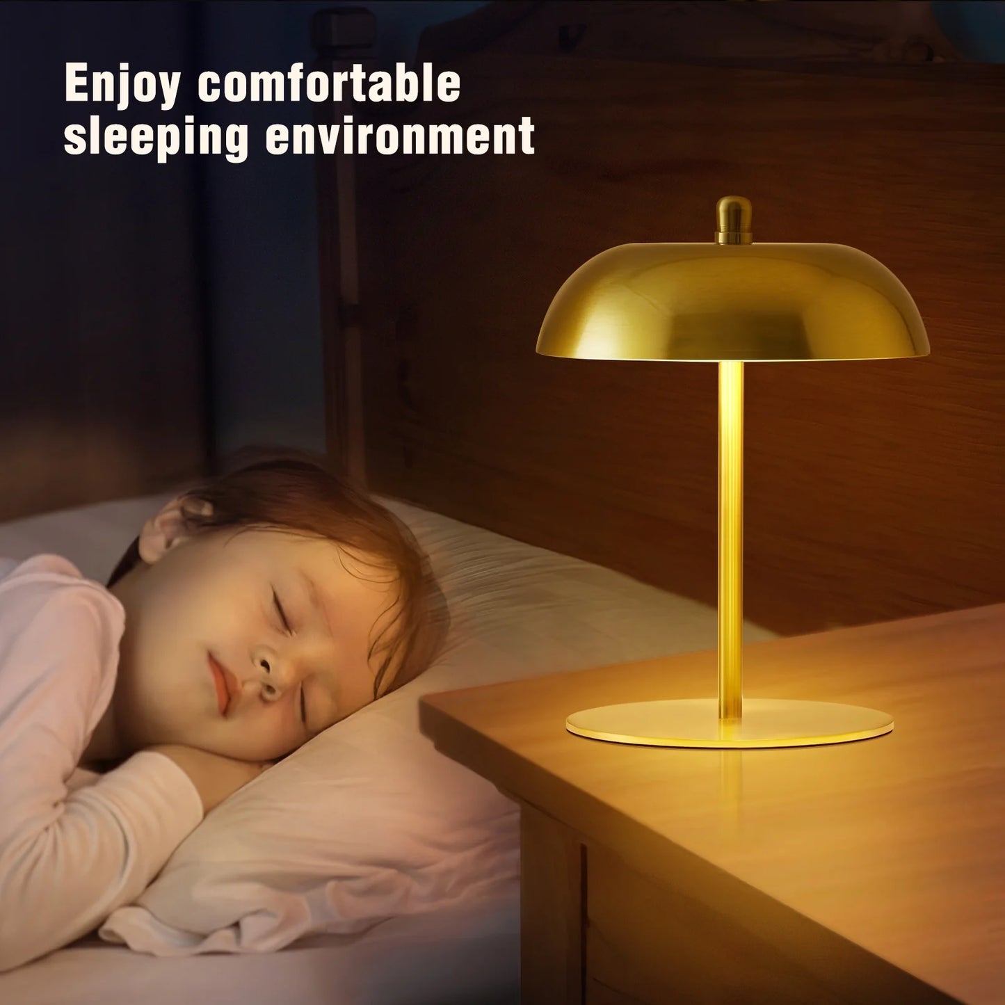 NATYSWAN 2 Pack Rechargeable Table Lamps Cordless Lamp,3 Way Dimmable Battery Operated Touch Lamp,Modern Gold Bedside Lamp for Dorm Home Bedroom Office