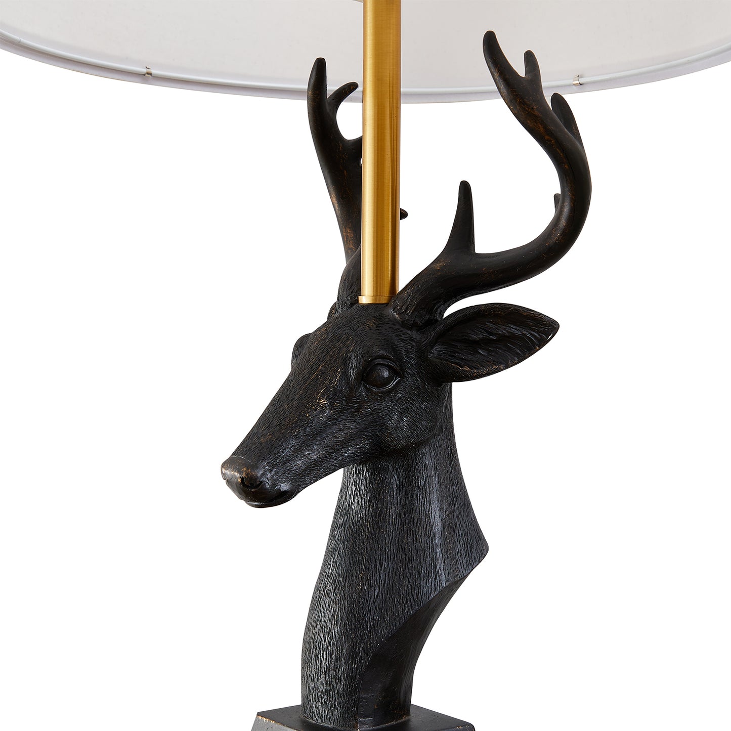 NATYSWAN Vintage Table Lamp 28.75" with Linen Shade - 9W LED Bulb Included - Rotary Switch - Farmhouse Bedside Lamp for Bedroom & Living Room