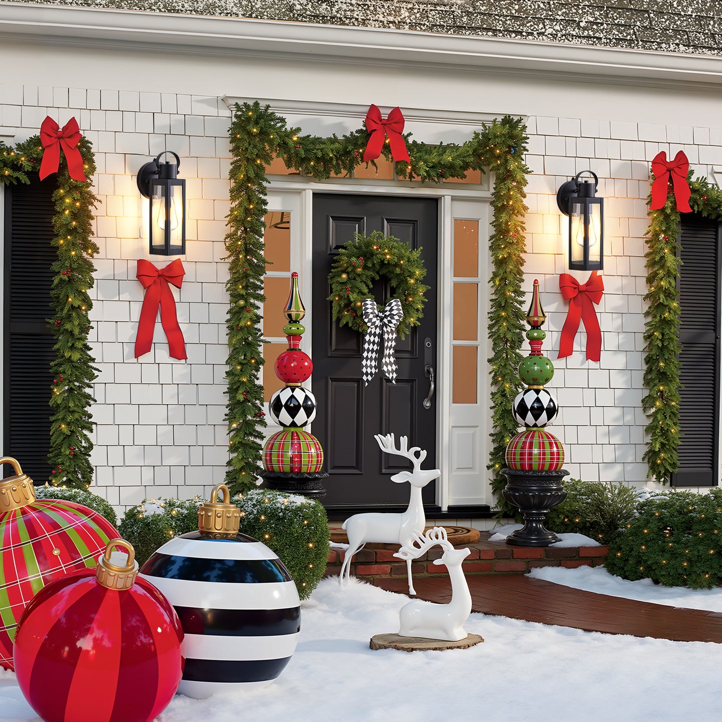 Dusk to Dawn Outdoor Lighting Fixtures, Black Waterproof Sconce Outside Lamp Exterior Wall Sconce Front Door Porch Wall Mount Light Fixtures Anti Rust Wall Lantern for Garage Doorway