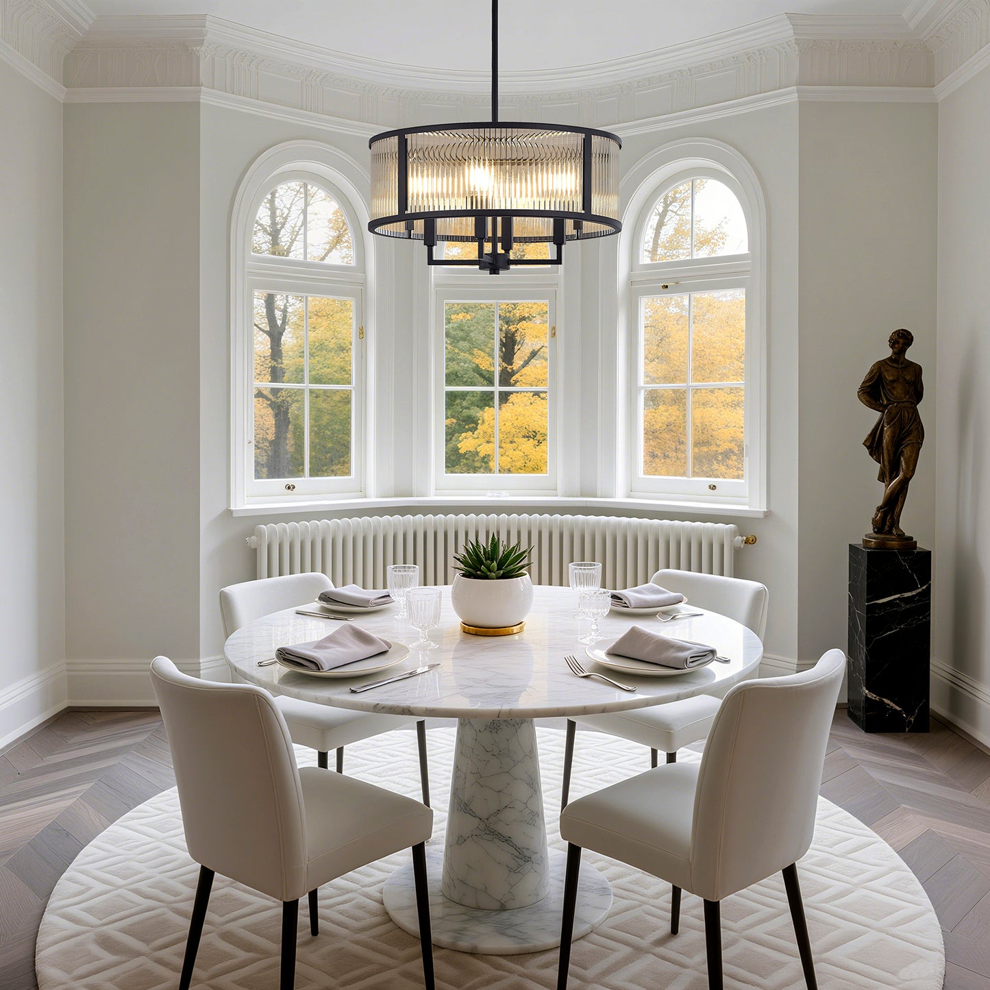 NATYSWAN Modern Glass Ceiling Light with 4 Lights (Bulbs Not Included), E12 Base Max 60W, Dual USB-A & C Charging Ports, for Hallway, Kitchen, Bedroom Indoor Use