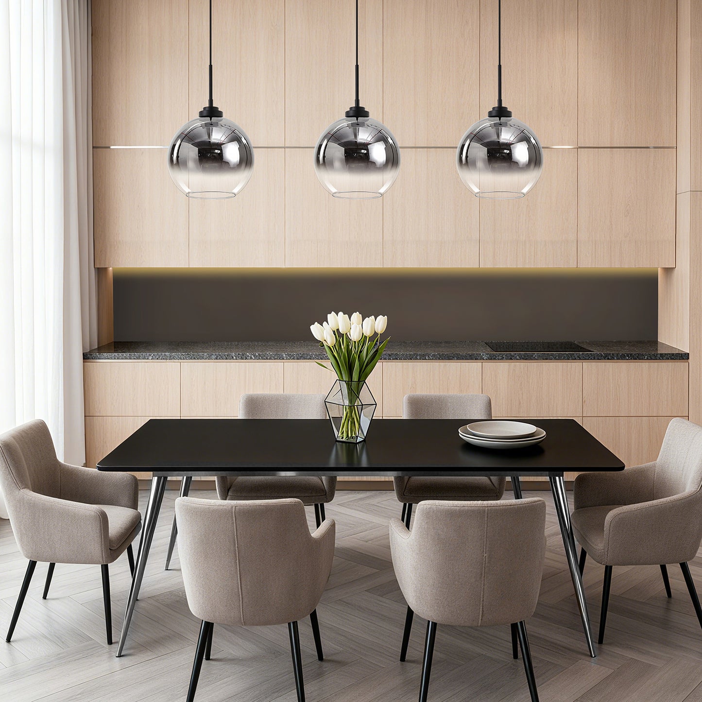 NATYSWAN Single-Light Vintage Mini Chandelier with Glass Shade, E26 Socket Flush Mount Ceiling Light for Hallway, Bedroom, Entryway, 60W Max（Bulb Not Included）