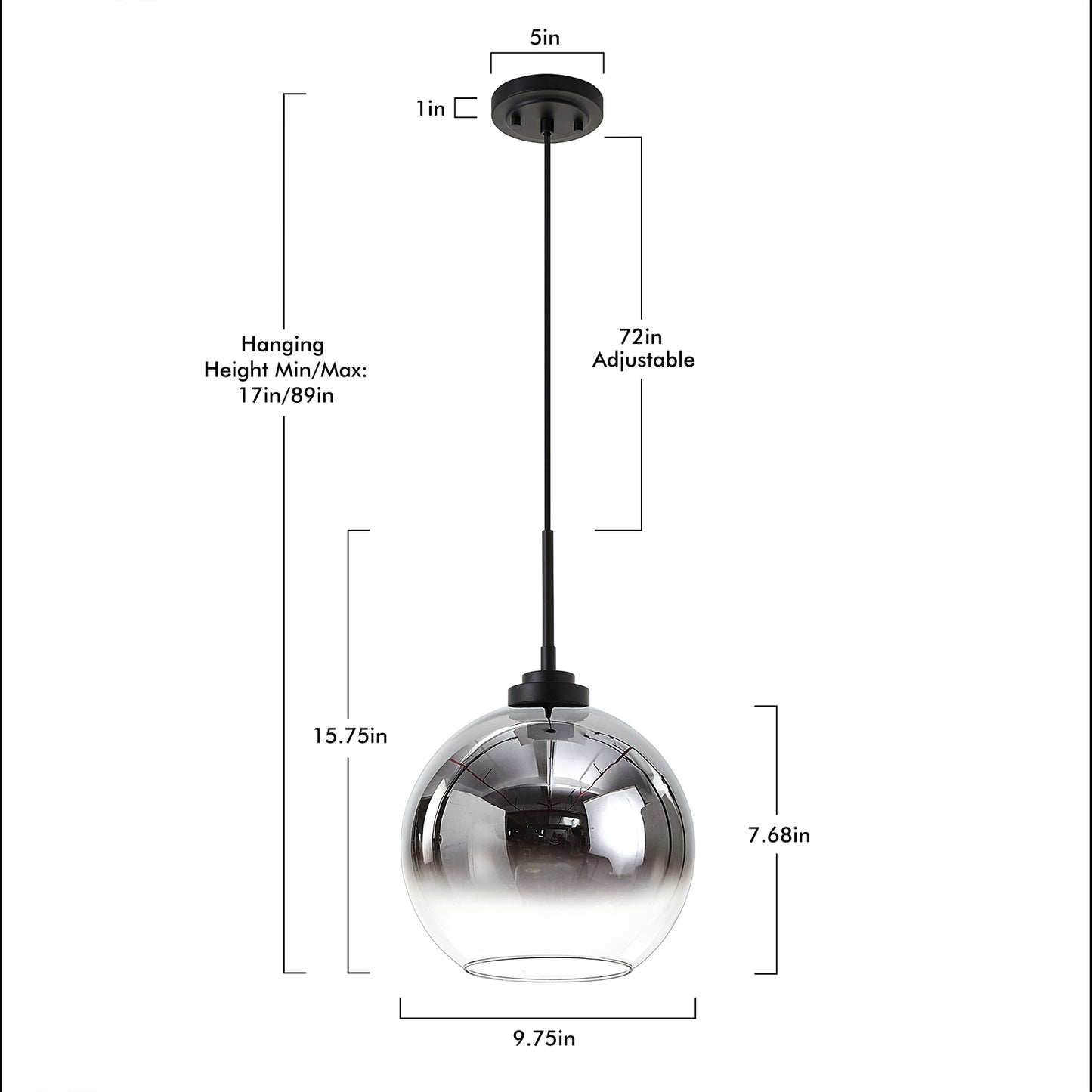 NATYSWAN Single-Light Vintage Mini Chandelier with Glass Shade, E26 Socket Flush Mount Ceiling Light for Hallway, Bedroom, Entryway, 60W Max（Bulb Not Included）