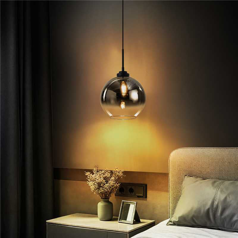 NATYSWAN Single-Light Vintage Mini Chandelier with Glass Shade, E26 Socket Flush Mount Ceiling Light for Hallway, Bedroom, Entryway, 60W Max（Bulb Not Included）