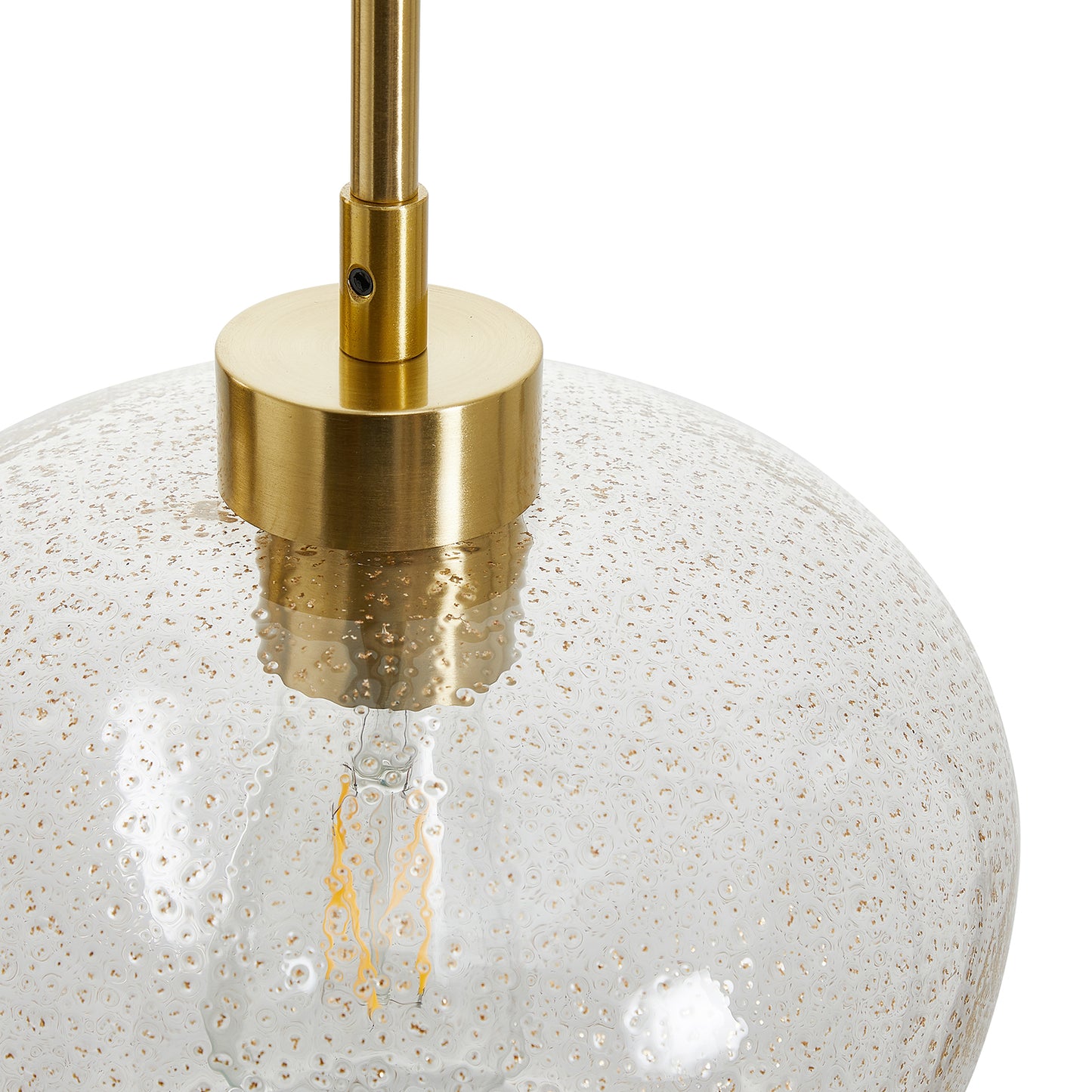 NATYSWAN Vintage Mini Globe Chandelier, 9.75 inch Wide Single-Light Flush Mount Ceiling Fixture with E26 Socket for Small Spaces, Hallway, Bathroom（Bulb Not Included）