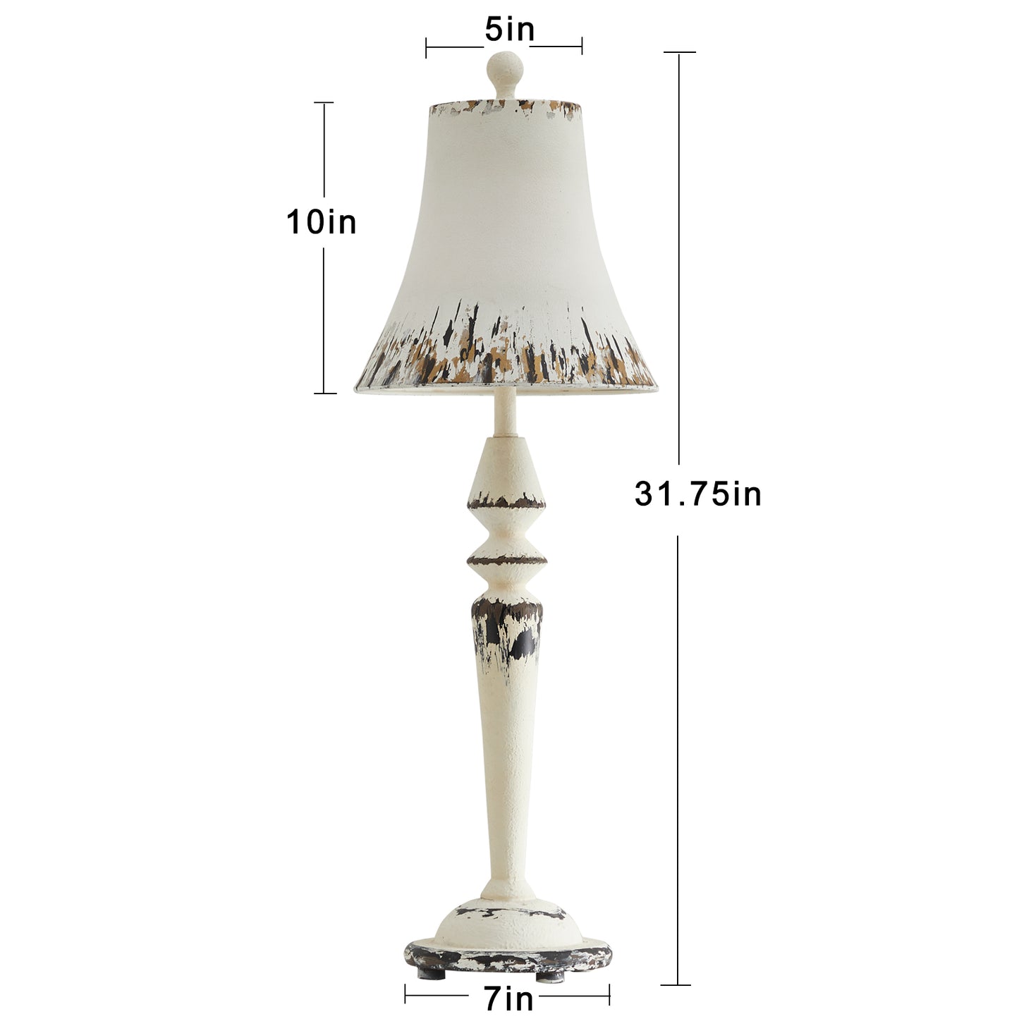 NATYSWAN Modern 32-inch Table Lamp, Includes 9W LED Bulb, Rotary Switch for Bedroom, Office, Living Room