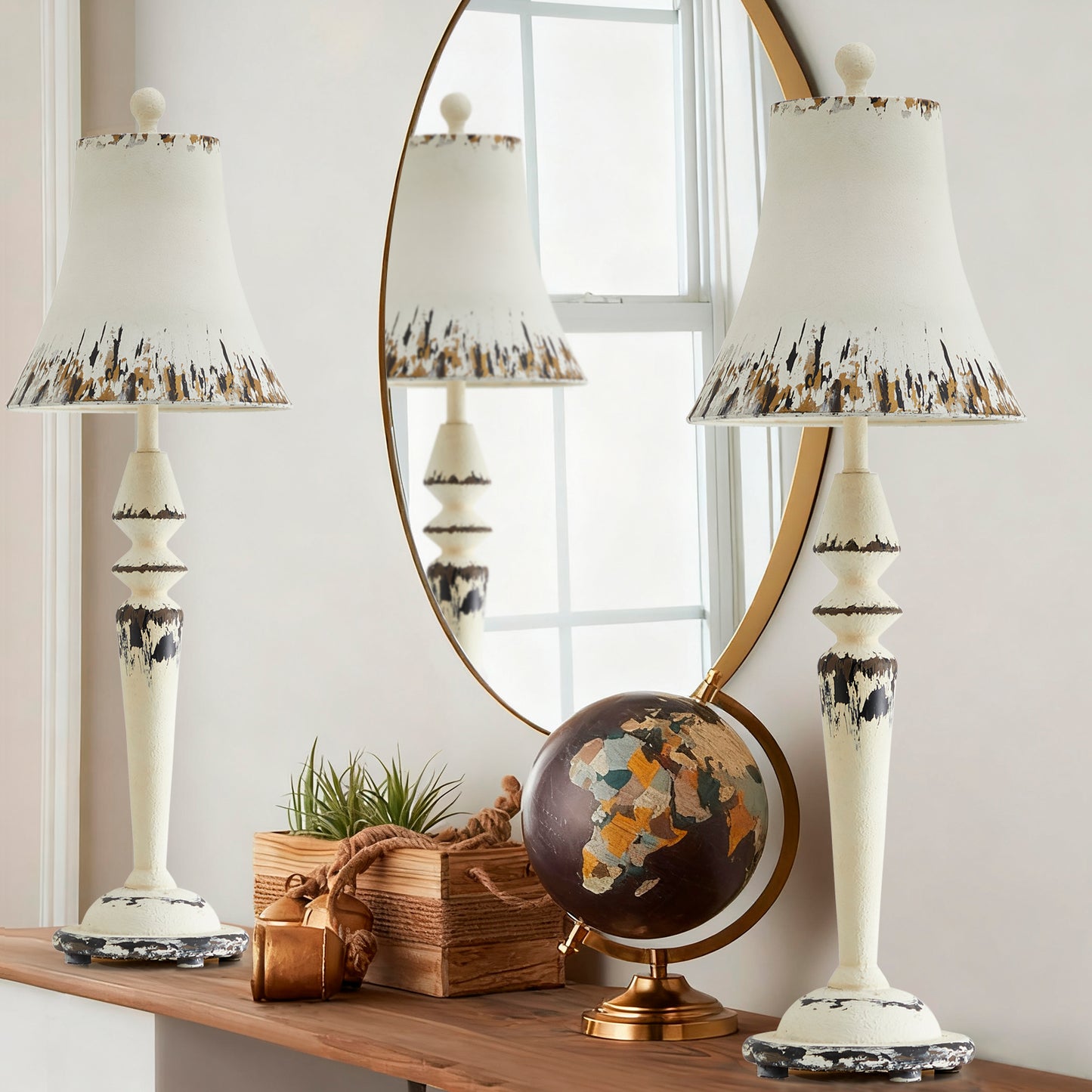 NATYSWAN Modern 32-inch Table Lamp, Includes 9W LED Bulb, Rotary Switch for Bedroom, Office, Living Room