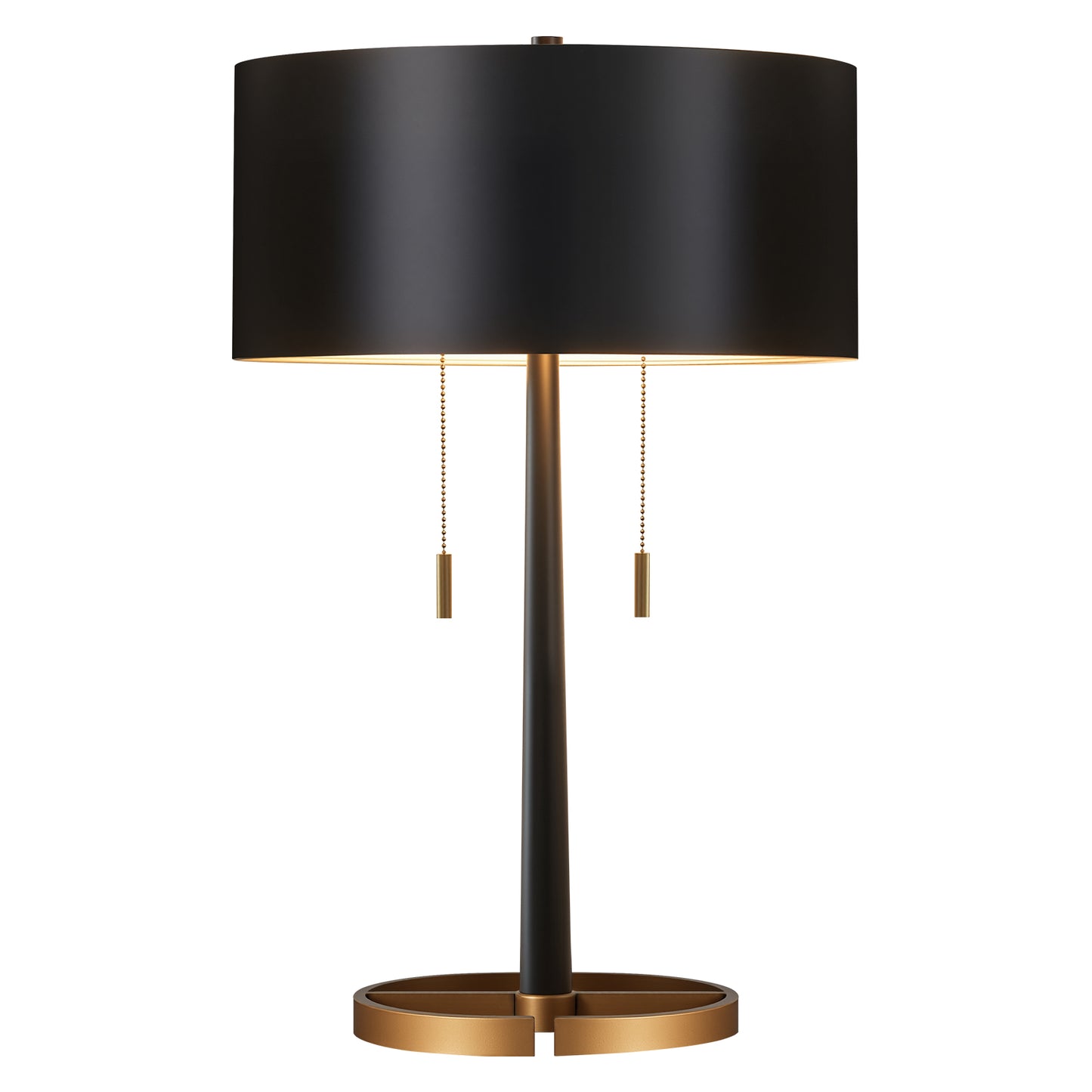 NATYSWAN 24-inch Industrial Table Lamp with Pull-Chain Switch, Metal Construction for Desk, Bedroom, Living Room（Not Included Bulb）