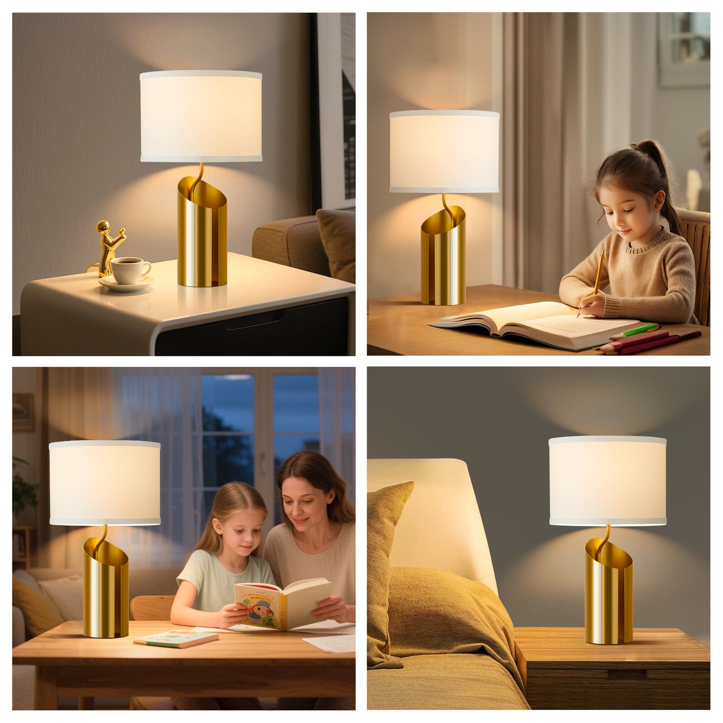 NATYSWAN 21.8-inch Compact Table Lamp with On/Off Switch, Industrial Metal Design for Desk, Office, or Bedroom（Not Included Bulb）