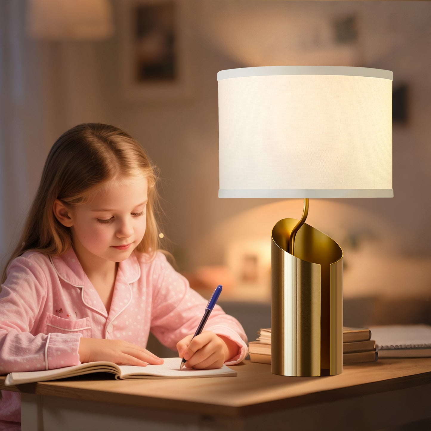 NATYSWAN 21.8-inch Compact Table Lamp with On/Off Switch, Industrial Metal Design for Desk, Office, or Bedroom（Not Included Bulb）