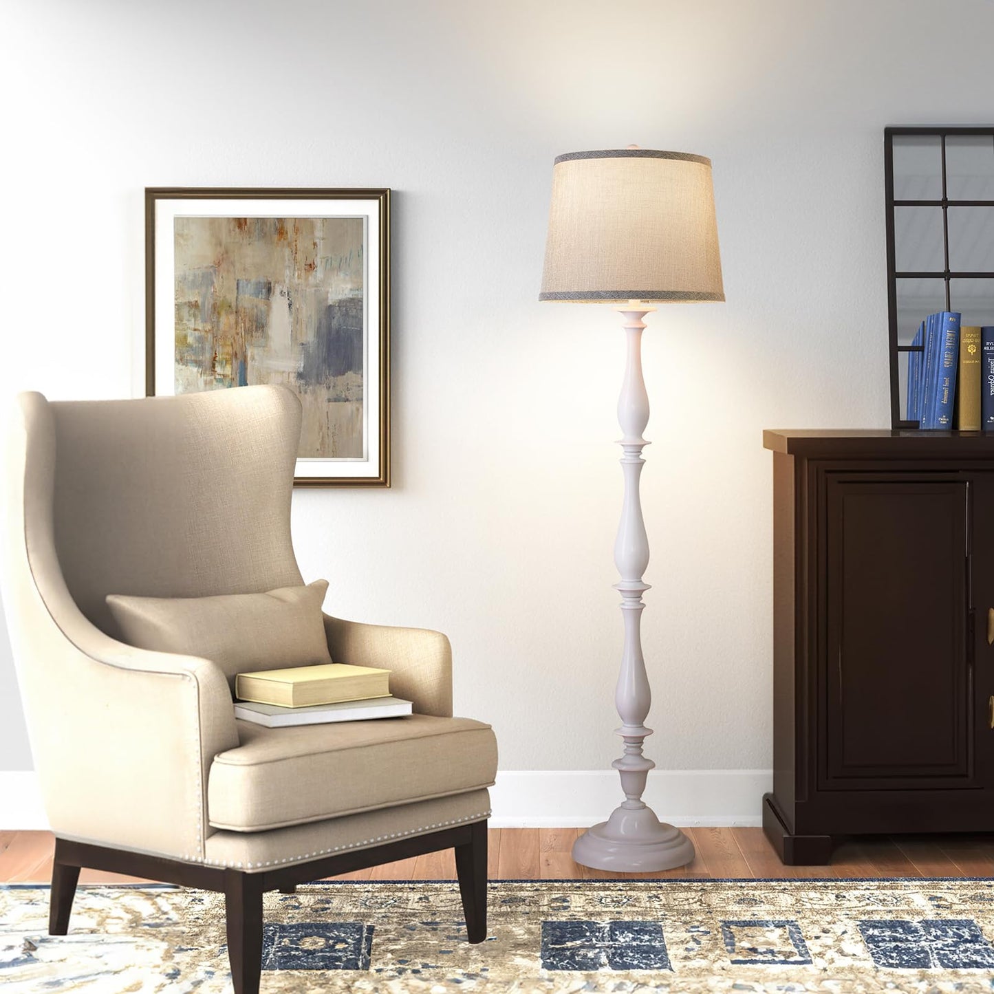 NATYSWAN Drum Lampshades Set of 2, Fabric Lampshades for Table Lamps Floor Lamps, 13" Top x 11" Bottom x 10" High, Lamp Shade Harp Holder Included