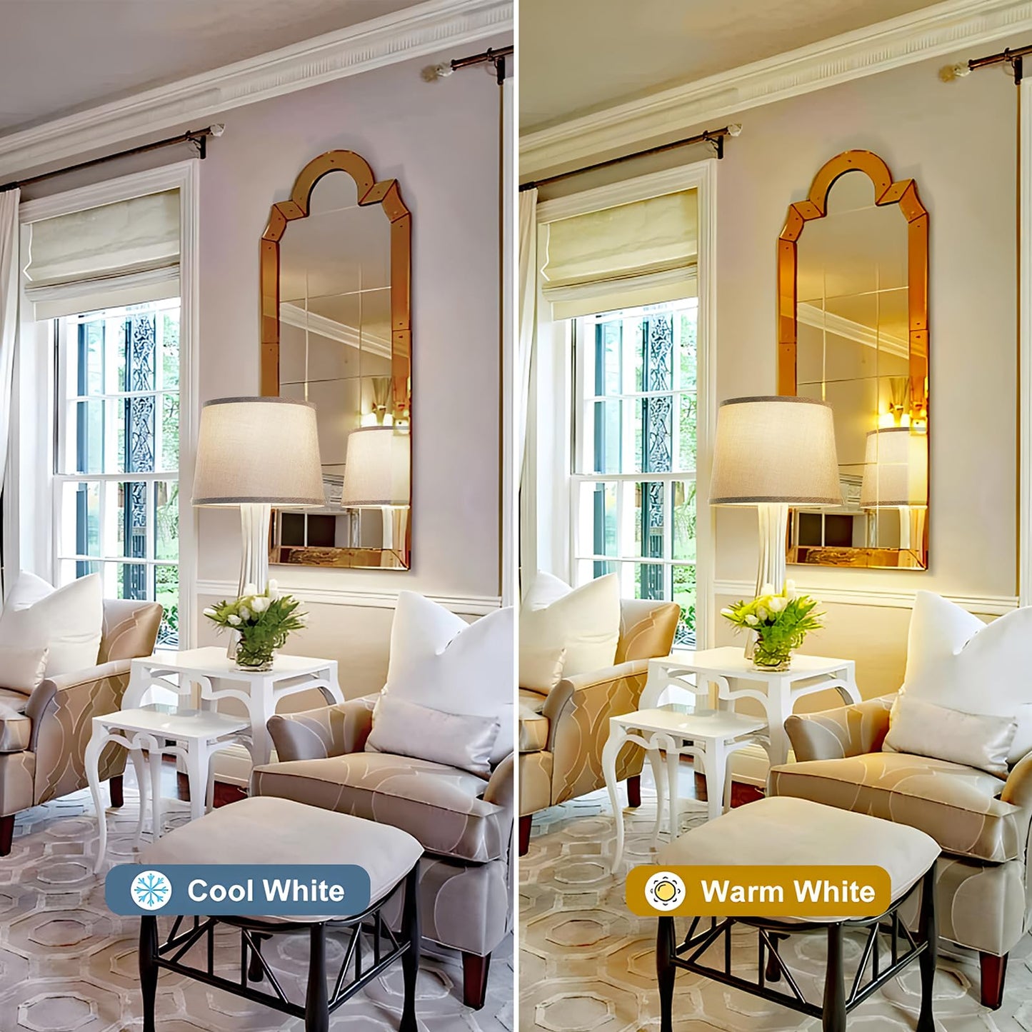 NATYSWAN Drum Lampshades Set of 2, Fabric Lampshades for Table Lamps Floor Lamps, 13" Top x 11" Bottom x 10" High, Lamp Shade Harp Holder Included